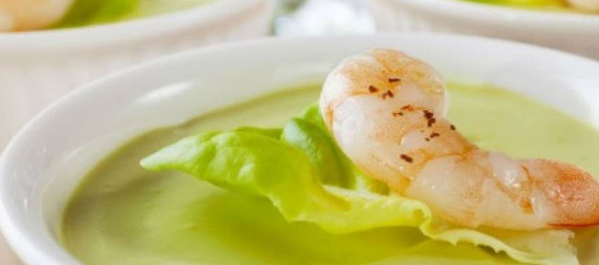 Mousse de Aguacate y Camarones