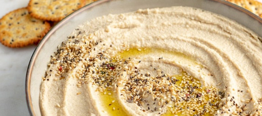Hummus con Salsa de Ajonjolí