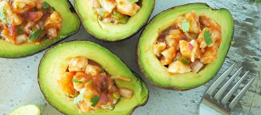 Aguacates Rellenos de Camarones